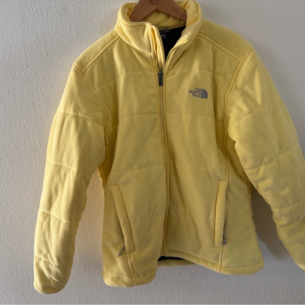 The North Face Yellow Fleece Jacket size large